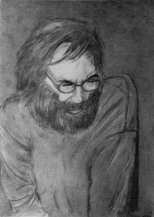 Portrait Kurz davor - Kohlezeichnung von Marion Lux, Berlin