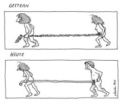 Comic Gestern – Heute - gezeichnet von der Comic-Zeichnerin Marion Lux, Berlin