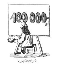 Comic Kunstmaler - gezeichnet von der Comic-Zeichnerin Marion Lux, Berlin
