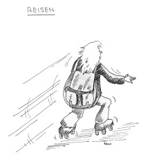 Comic Reisen – Variante 1 - gezeichnet von der Comic-Zeichnerin und Illustratorin Marion Lux, Berlin