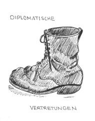 Comic Diplomatische Vertretungen – Illustration fr Russischen Reisefhrer – gezeichnet von der Comic-Zeichnerin und Illustratorin Marion Lux, Berlin