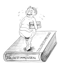 Comic Zollbestimmungen – Illustration fr Russischen Reisefhrer – gezeichnet von der Comic-Zeichnerin und Illustratorin Marion Lux, Berlin